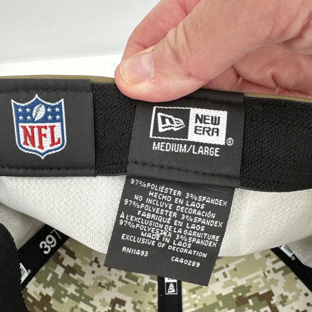 New Era 39Thirty Minnesota Vikings 2025 Salute To Service Hat Medium-Large‎ NWT